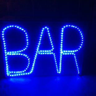Bar with lights in Blue